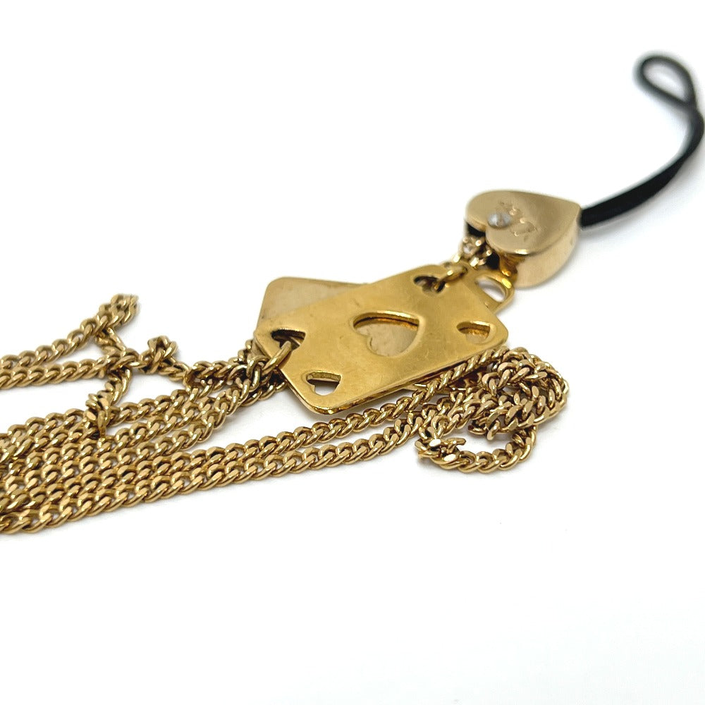 Dior Vintage Playing Card Chain Necklace, Strap, Metal, Women's, Gold
