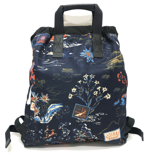 BALLY 6231718 nature ลายพิมพ์ทั้งตัว เป้สะพายหลัง 2 ทาง กระเป๋า เป้สะพายหลัง ไนลอน/หนัง ผู้ชาย สีน้ำเงิน