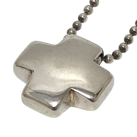 TIFFANY&Co. Roman Cross Ball Chain Accessory Necklace SV925 Women's Silver