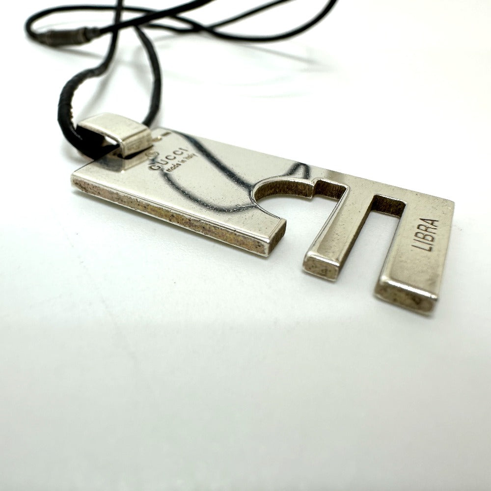GUCCI Zodiac Sign Plate: Libra Choker Necklace SV925 Silver Used