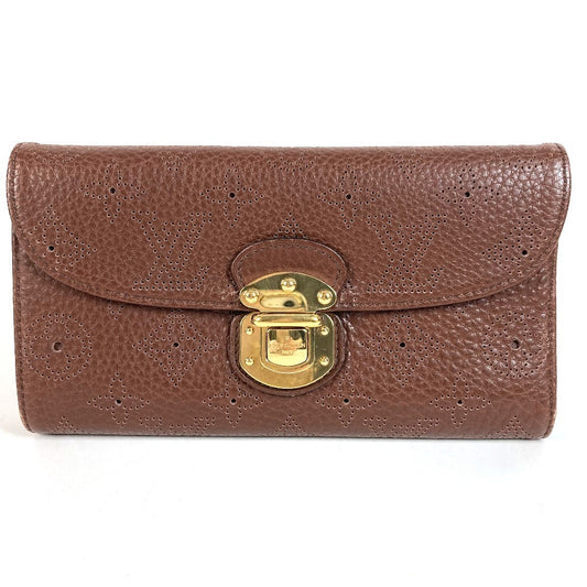 LOUIS VUITTON M95995 モノグラムマヒナ ポルトフォイユ アメリア ロングウォレット フラップ 3つ折り 長財布 モノグラムマヒナ ユニセックス ブラウン