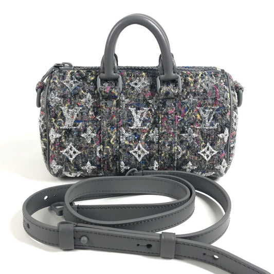 LOUIS VUITTON M80821 LVフェルト モノグラム キーポルXS キーポル XS 2WAYバッグ カバン ハンドバッグ ミニボストンバッグ ショルダーバッグ ツイード ユニセックス グレー