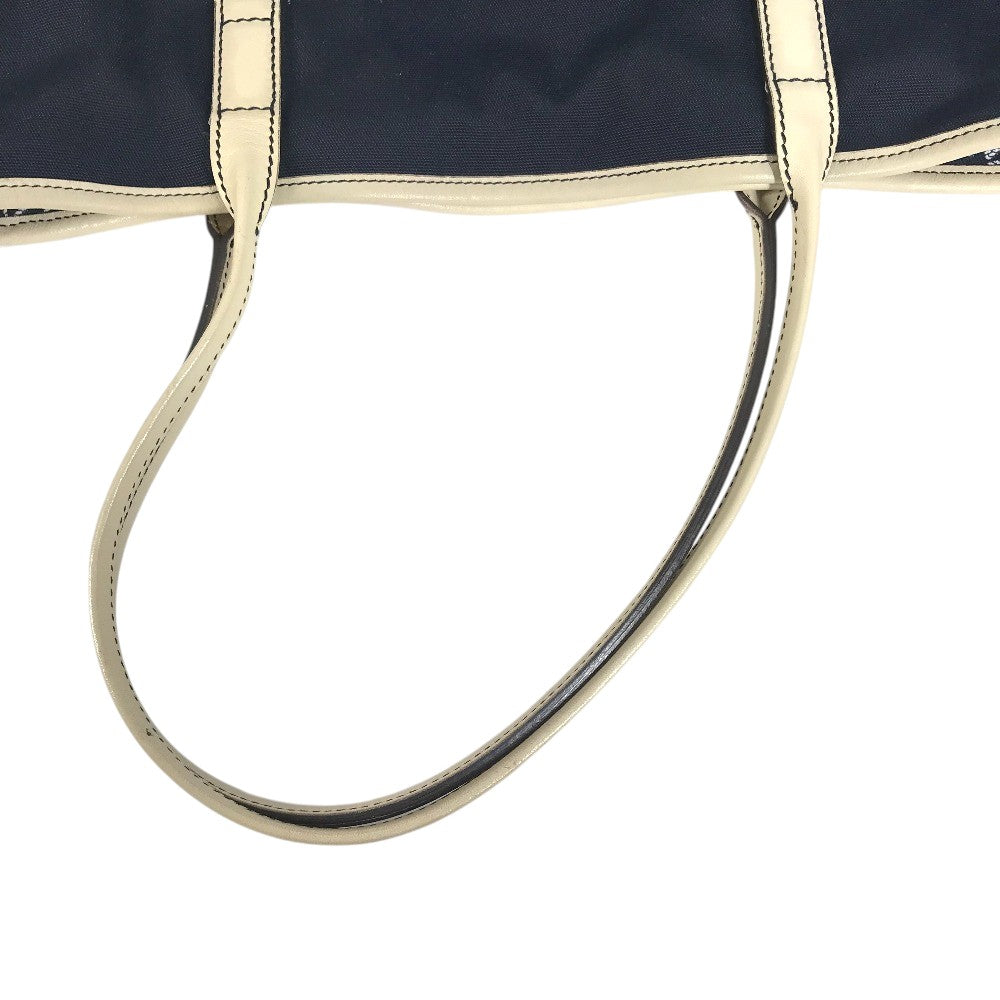 GUCCI 170007 Logo Leather Nylon Shoulder Bag with Charm Leather/Canvas Unisex Navy