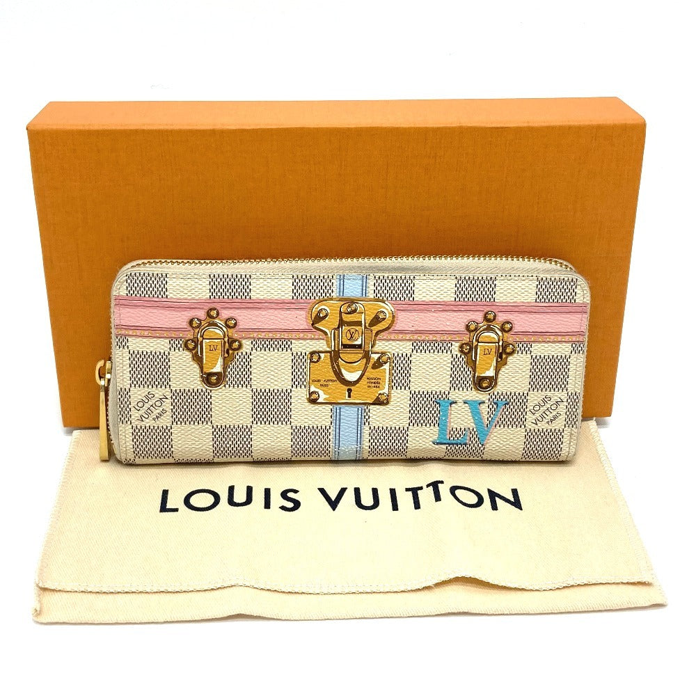 LOUIS VUITTON N60109 ダミエ アズ―ル サマートランクコレクション ポルトフォイユ クレマンス 長財布 ダミエアズールキャンバス レディース ホワイト
