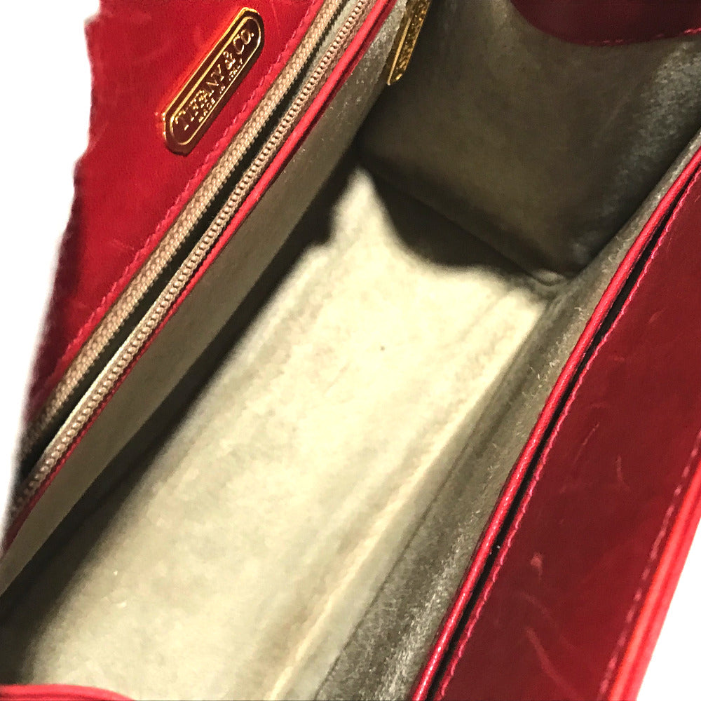 TIFFANY & Co. Vintage Logo Pochette Chain Shoulder Bag Leather Women's Red