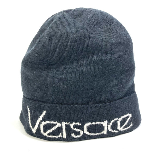 VERSACE ロゴ ビーニー ニットキャップ 帽子 ニット帽 ウール レディース - brandshop-reference