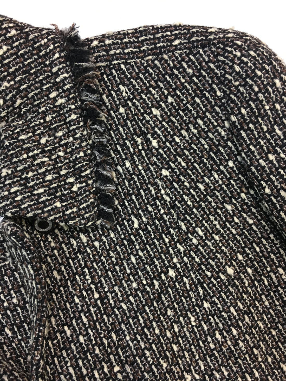 Chanel 03A tweed jacket 36 black x Brown / ivory