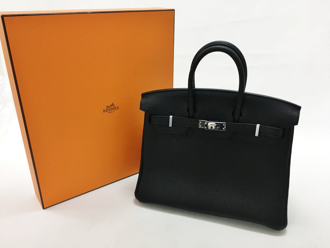 First post with AUTHENTIC HERMES Birkin 25 Hand Bag black - brandshop-reference