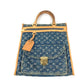 LOUIS VUITTON M95018 モノグラムデニム フラット・ショッパー トートバッグ カバン 肩掛け ショルダーバッグ モノグラムデニム レディース ブルー