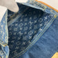 LOUIS VUITTON M95018 モノグラムデニム フラット・ショッパー トートバッグ カバン 肩掛け ショルダーバッグ モノグラムデニム レディース ブルー