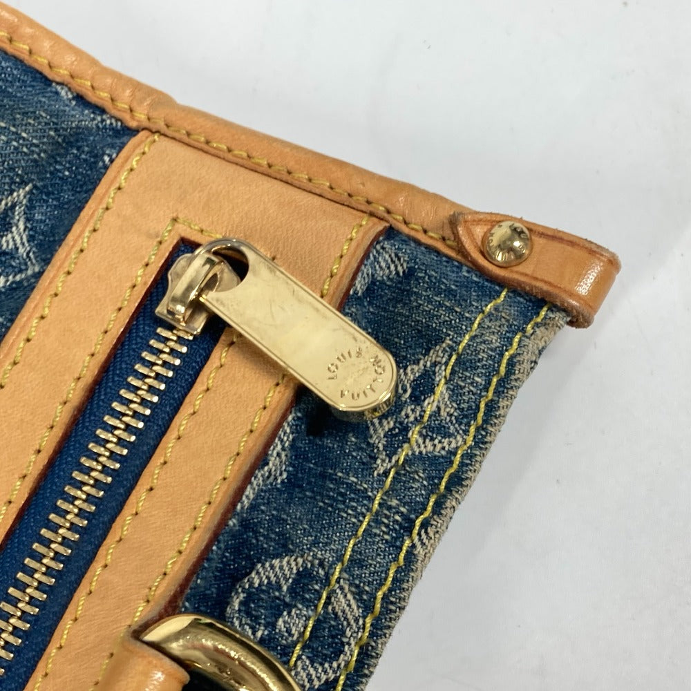 LOUIS VUITTON M95018 モノグラムデニム フラット・ショッパー トートバッグ カバン 肩掛け ショルダーバッグ モノグラムデニム レディース ブルー