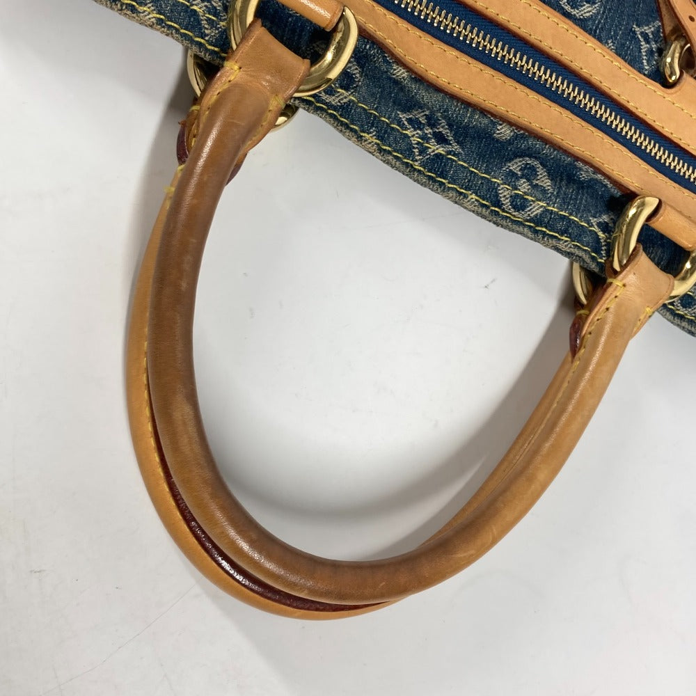 LOUIS VUITTON M95018 モノグラムデニム フラット・ショッパー トートバッグ カバン 肩掛け ショルダーバッグ モノグラムデニム レディース ブルー
