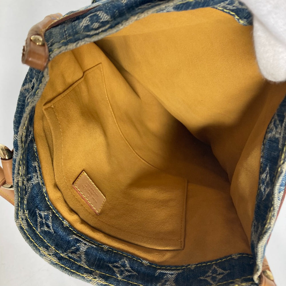 LOUIS VUITTON M95018 モノグラムデニム フラット・ショッパー トートバッグ カバン 肩掛け ショルダーバッグ モノグラムデニム レディース ブルー