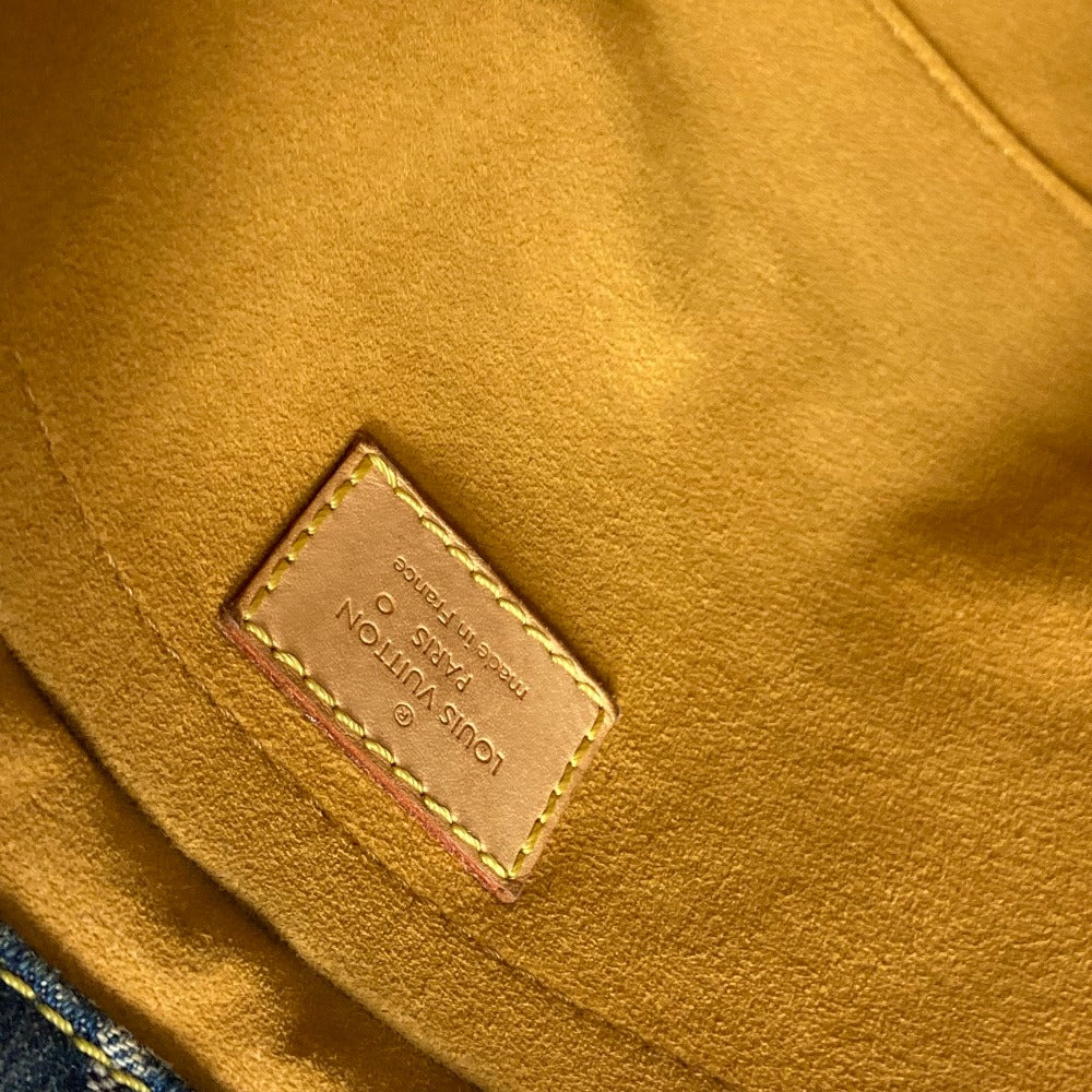 LOUIS VUITTON M95018 モノグラムデニム フラット・ショッパー トートバッグ カバン 肩掛け ショルダーバッグ モノグラムデニム レディース ブルー