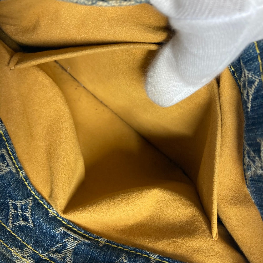 LOUIS VUITTON M95018 モノグラムデニム フラット・ショッパー トートバッグ カバン 肩掛け ショルダーバッグ モノグラムデニム レディース ブルー