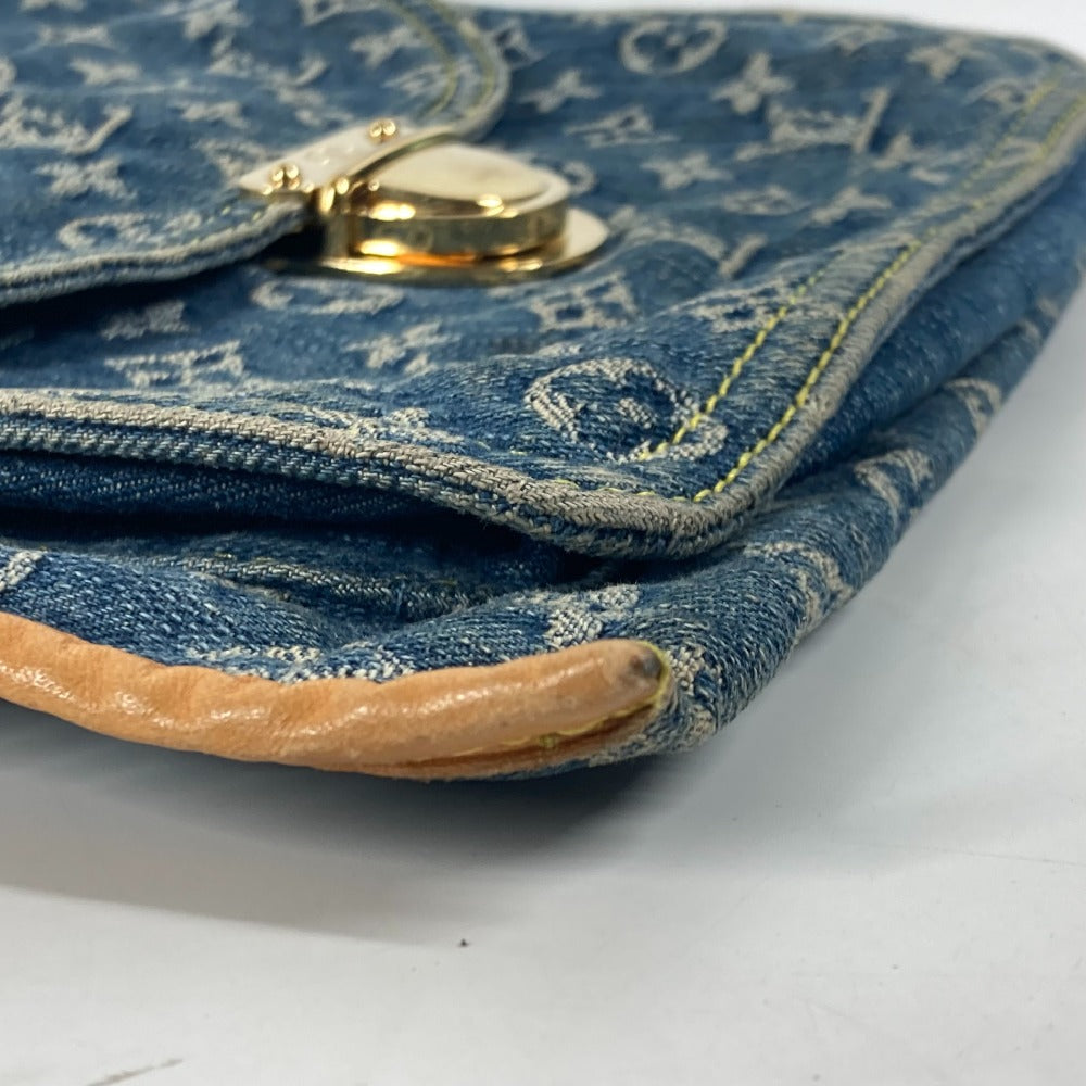 LOUIS VUITTON M95018 モノグラムデニム フラット・ショッパー トートバッグ カバン 肩掛け ショルダーバッグ モノグラムデニム レディース ブルー