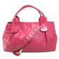 MARC JACOBS logo quilted handbag/tote bag in leather, women's, pink.