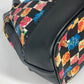 VERSACE 花柄 チェーン カバン バケツ型 フラワー 巾着 斜め掛け ショルダーバッグ PVC/レザー レディース マルチカラー