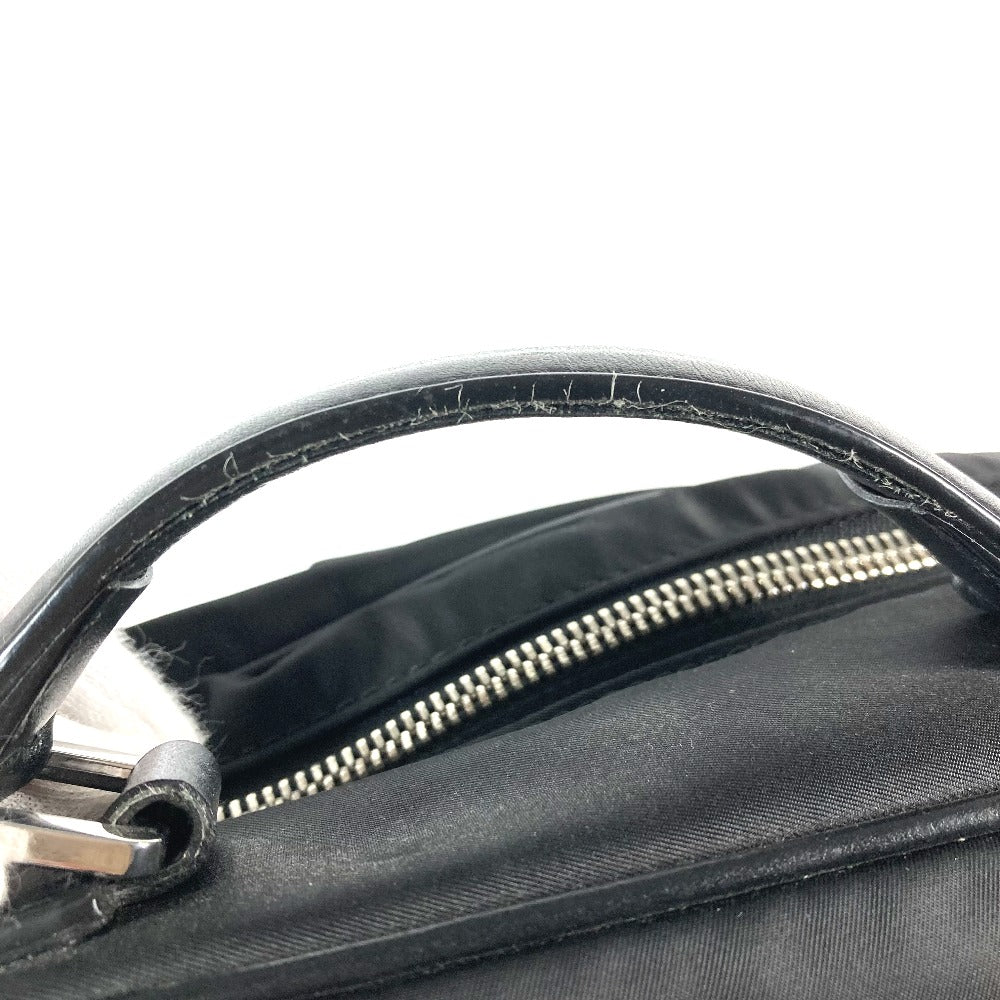 VERSACE ロゴ バックパック 2WAYバッグ ハンドバッグ リュックサック ナイロン メンズ ブラック