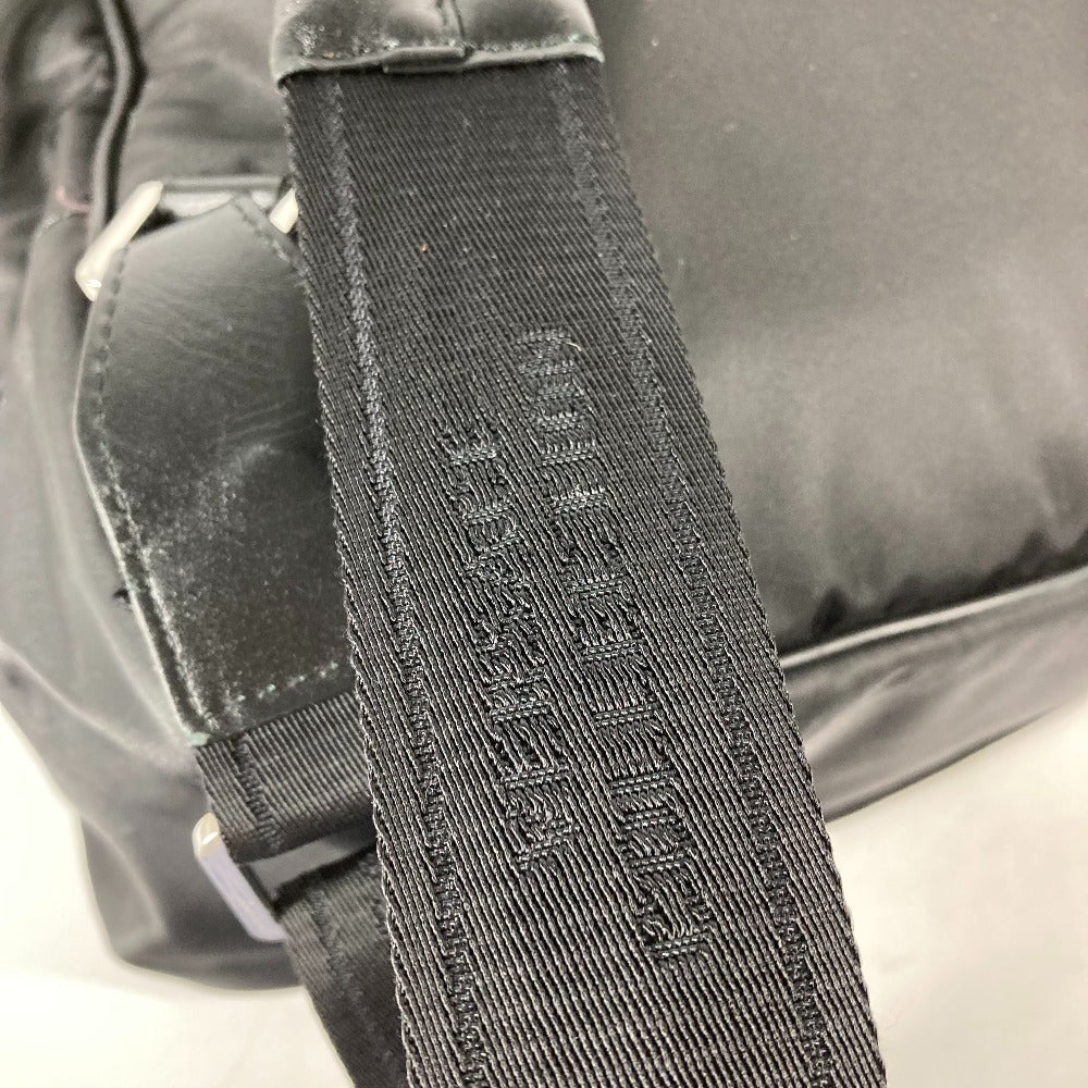 VERSACE ロゴ バックパック 2WAYバッグ ハンドバッグ リュックサック ナイロン メンズ ブラック