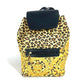 VERSACE ヴィンテージ レオパード 豹柄 ヒョウ カバン バックパック リュックサック PVC/レザー レディース イエロー