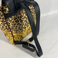 VERSACE ヴィンテージ レオパード 豹柄 ヒョウ カバン バックパック リュックサック PVC/レザー レディース イエロー