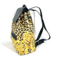 VERSACE ヴィンテージ レオパード 豹柄 ヒョウ カバン バックパック リュックサック PVC/レザー レディース イエロー