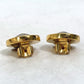 VERSACE Accessories Round Medusa Two-Tone Earrings in Gold