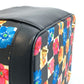 VERSACE Floral Print Handbag Vanity Bag in Nylon/Leather, Black and Multicolor