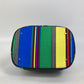 VERSACE Vintage Striped Mirrored Handbag/Pouch Vanity Bag in Canvas/Leather, Multicolor