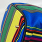 VERSACE Vintage Striped Mirrored Handbag/Pouch Vanity Bag in Canvas/Leather, Multicolor