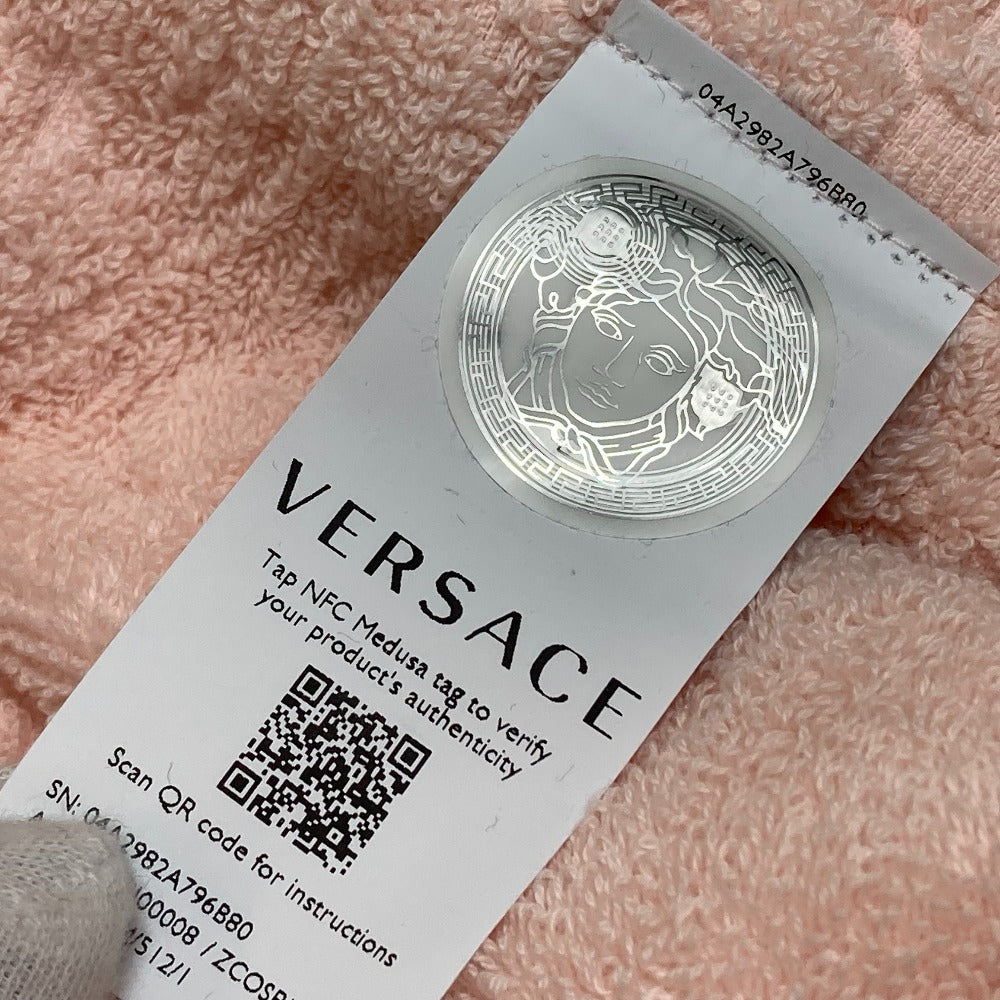 VERSACE Medusa Amplified Logo Bathrobe, Women's, Pink, Cotton