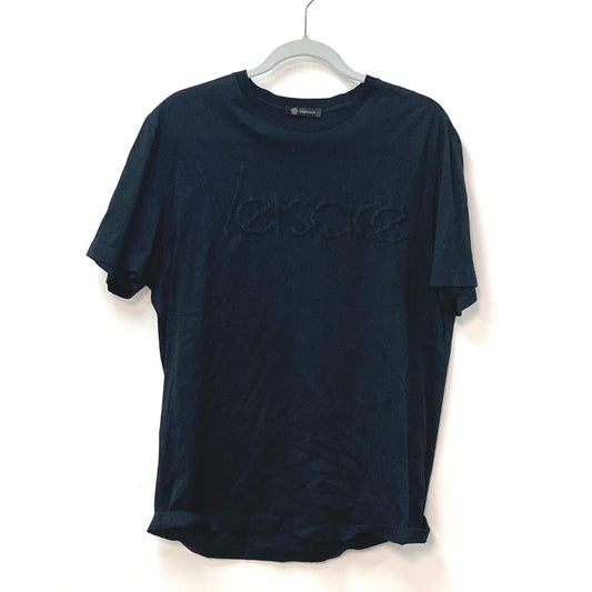 VERSACE ロゴ アパレル トップス 半袖Ｔシャツ コットン メンズ ブラック