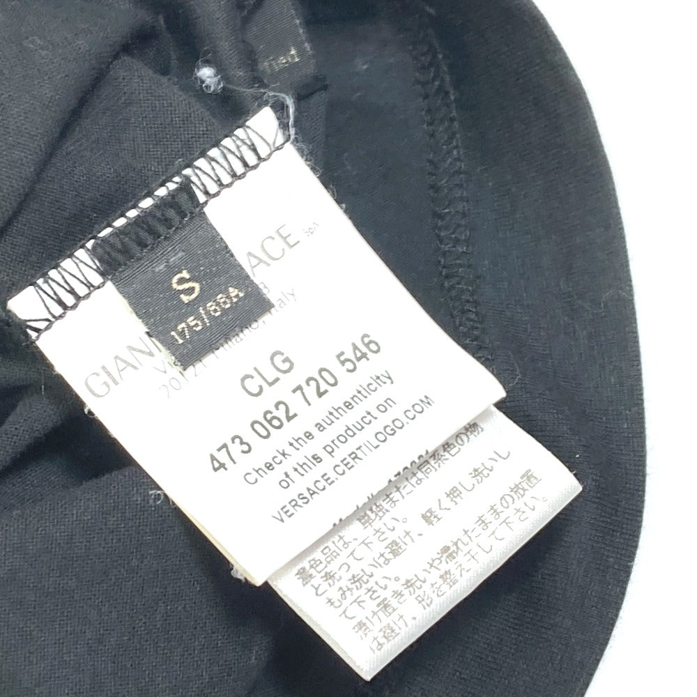 VERSACE Men's Black Short Sleeve Cotton T-Shirt with Logo