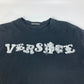 VERSACE ロゴ 刺繍 アパレル トップス 半袖 半袖Ｔシャツ コットン メンズ ブラック