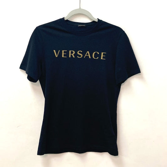VERSACE ロゴ アパレル トップス 半袖Ｔシャツ コットン レディース ブラック