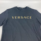 VERSACE Logo Apparel Top, Short Sleeve Cotton T-Shirt, Black, Women's
