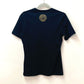 VERSACE Logo Apparel Top, Short Sleeve Cotton T-Shirt, Black, Women's