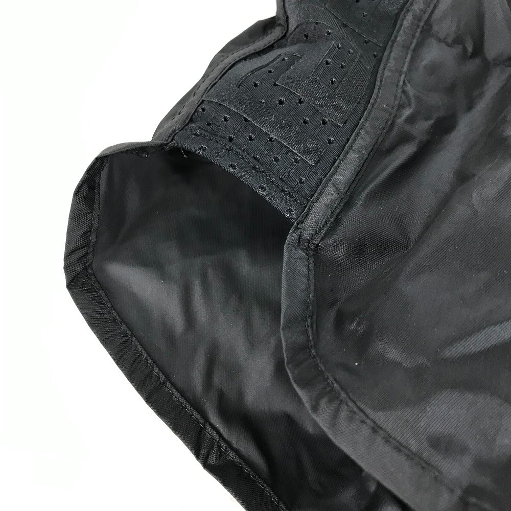 VERSACE Men's Black Nylon Swim Shorts with Logo Print