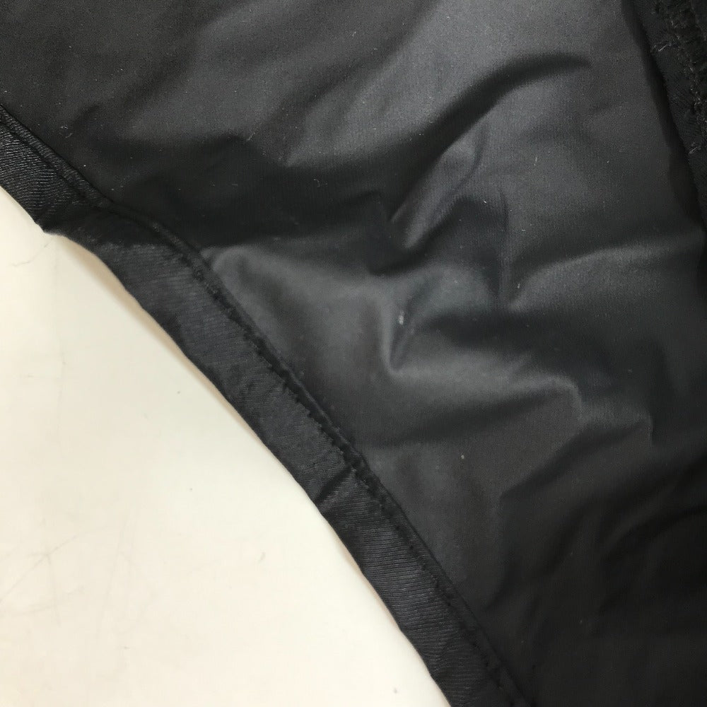 VERSACE Men's Black Nylon Swim Shorts with Logo Print
