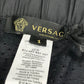 VERSACE Men's Black Nylon Swim Shorts with Logo Print