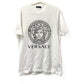 VERSACE メデューサ ロゴ アパレル 半袖 トップス バイカラー 半袖Ｔシャツ コットン メンズ ホワイト