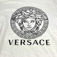 VERSACE メデューサ ロゴ アパレル 半袖 トップス バイカラー 半袖Ｔシャツ コットン メンズ ホワイト