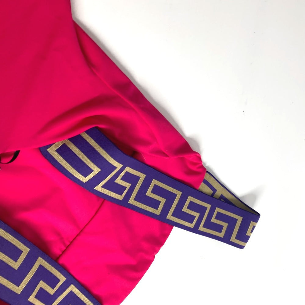 VERSACE Logo Swimwear, Greca, Women's Nylon Swimsuit, Pink