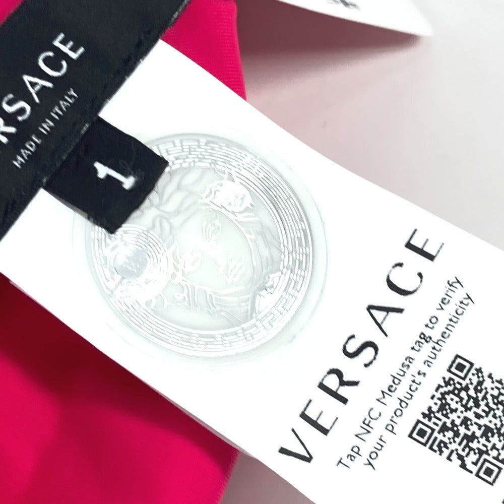 VERSACE Logo Swimwear, Greca, Women's Nylon Swimsuit, Pink