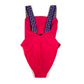 VERSACE Logo Swimwear, Greca, Women's Nylon Swimsuit, Pink