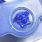 VERSACE メデューサ ロゴ 2WAY チェーン ショルダーバッグ 肩掛け ハンドバッグ レザー レディース ブルー