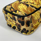 VERSACE ポシェット カバン ヴィンテージ レオパード 豹柄 ヒョウ チェーン 携帯ケース ショルダーバッグ PVC/レザー レディース イエロー