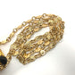 VERSACE ポシェット カバン ヴィンテージ レオパード 豹柄 ヒョウ チェーン 携帯ケース ショルダーバッグ PVC/レザー レディース イエロー