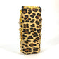VERSACE ポシェット カバン ヴィンテージ レオパード 豹柄 ヒョウ チェーン 携帯ケース ショルダーバッグ PVC/レザー レディース イエロー